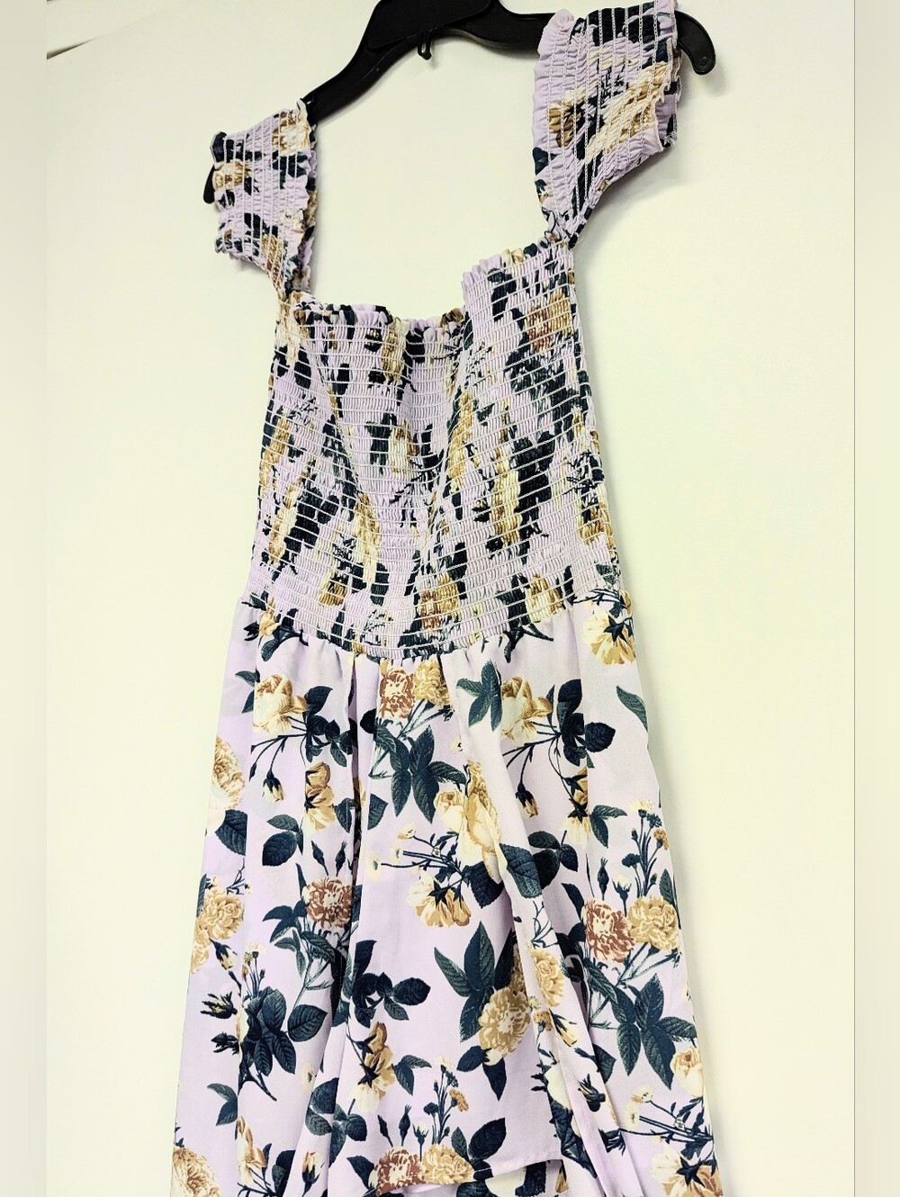 LIKE NEW! Altar'd State, Women's Lavender Floral Smocked Shorts/Romper/Sundress